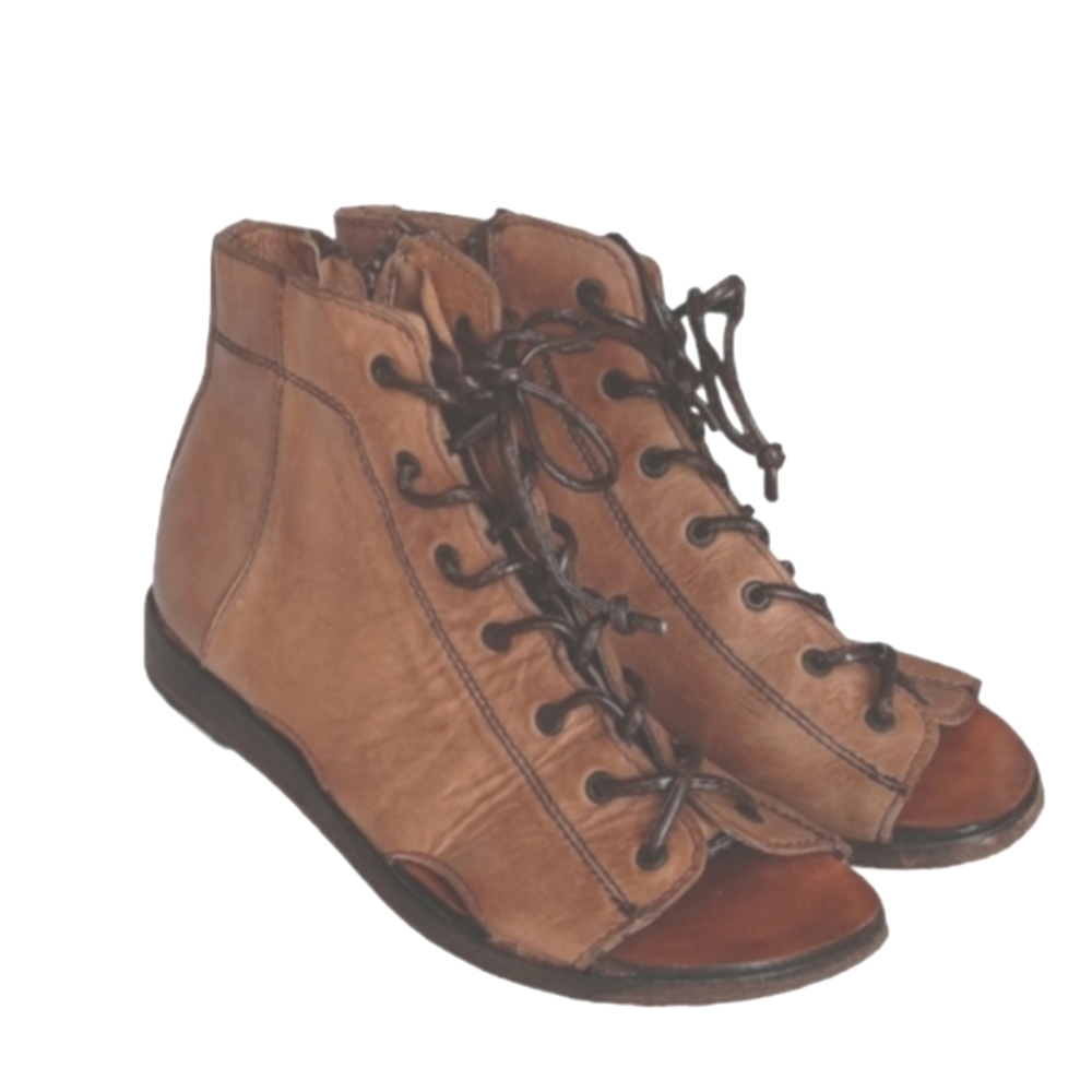 SUTRO Fremont Lace Up Open Toe Booties sz 8